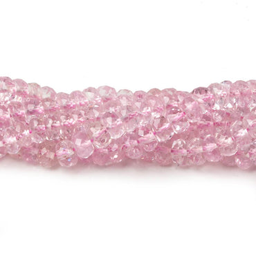 3.5-4.5mm Kunzite faceted rondelles 16.5 inch 170 beads AAA (ONLINE ORDER ONLY)