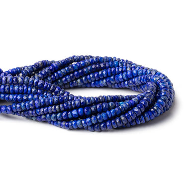 3.5-4.5mm Lapis Lazuli Faceted Rondelle Beads 14 inch 127 pieces (ONLINE ORDER ONLY)