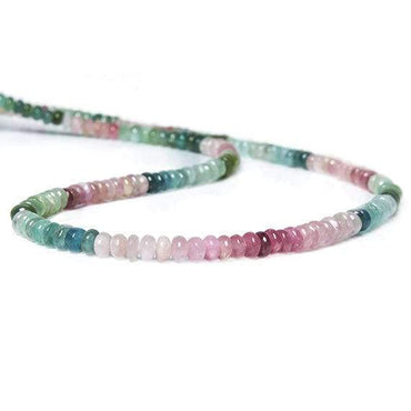 3.5-4.5mm MultiColor Tourmaline plain rondelle Beads 18 inch 200 pieces (ONLINE ORDER ONLY)