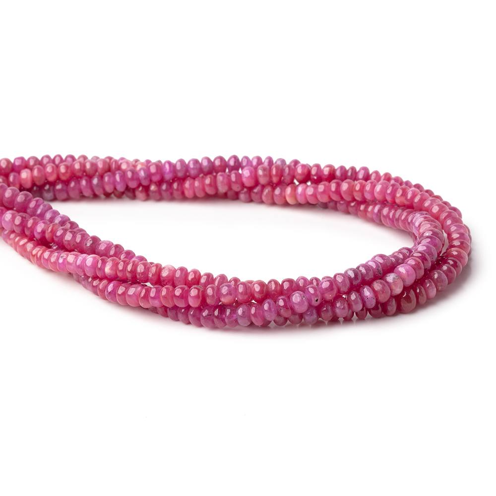 3.5-4.5mm Ruby Plain Rondelle Beads 16 inch 166 pieces AA (ONLINE ORDER ONLY)