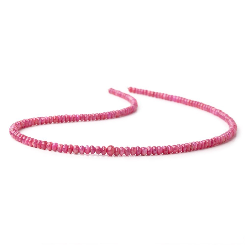 3.5-4.5mm Ruby Plain Rondelle Beads 16 inch 166 pieces AA (ONLINE ORDER ONLY)