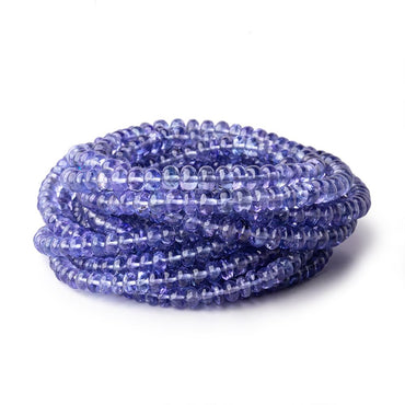 3.5-4.5mm Tanzanite Plain Rondelle Beads 16 inch 154 pieces AAA (ONLINE ORDER ONLY)