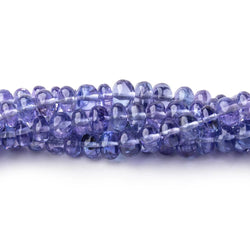 3.5-4.5mm Tanzanite Plain Rondelle Beads 16 inch 154 pieces AAA (ONLINE ORDER ONLY)