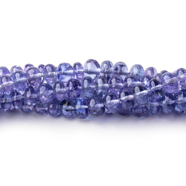 3.5-4.5mm Tanzanite Plain Rondelle Beads 16 inch 154 pieces AAA (ONLINE ORDER ONLY)