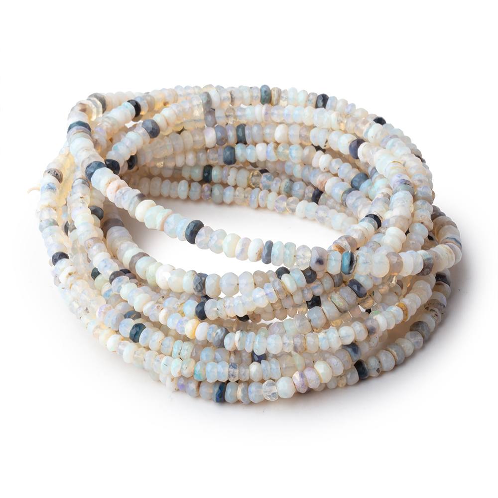 3.5-4m Australian Opal Faceted Rondelle Beads 16 inch 163 pieces (ONLINE ORDER ONLY)
