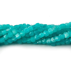 3.5-4mm Amazonite faceted cubes 12.5 inch 80 pieces A (ONLINE ORDER ONLY)