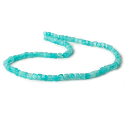 3.5-4mm Amazonite faceted cubes 12.5 inch 80 pieces A (ONLINE ORDER ONLY)