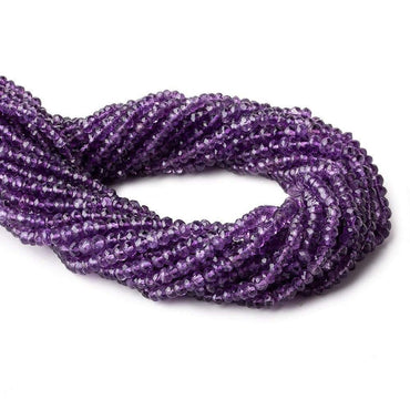 3.5-4mm Amethyst Faceted Rondelle Beads 14 inch 115 beads (ONLINE ORDER ONLY)