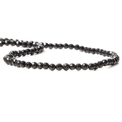 3.5-4mm Black Tourmaline Beads Faceted Round 94 pcs (ONLINE ORDER ONLY)