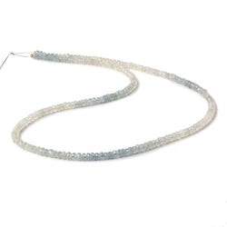3.5 - 4mm Blue and White Sapphire Faceted Rondelle Beads 18 inch A Grade (ONLINE ORDER ONLY)
