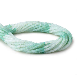 3.5-4mm Blue Peruvian Opal Faceted Rondelle Beads 16 inch 180 pieces (ONLINE ORDER ONLY)