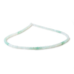 3.5-4mm Blue Peruvian Opal Faceted Rondelle Beads 16 inch 180 pieces (ONLINE ORDER ONLY)