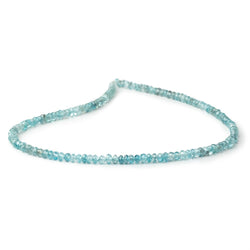 3.5-4mm Blue Zircon Faceted Rondelle Beads 13.75 inch 145 pieces (ONLINE ORDER ONLY)