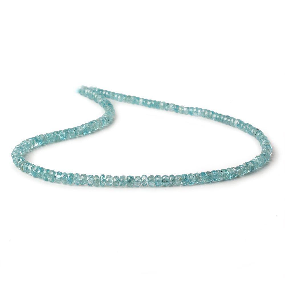 3.5-4mm Blue Zircon faceted rondelles 16 inch 155 beads A (ONLINE ORDER ONLY)