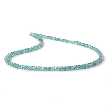 3.5-4mm Blue Zircon faceted rondelles 16 inch 155 beads A (ONLINE ORDER ONLY)