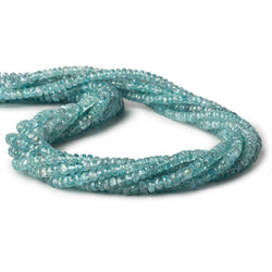 3.5-4mm Blue Zircon faceted rondelles 16 inch 155 beads A (ONLINE ORDER ONLY)