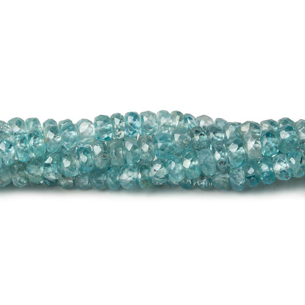 3.5-4mm Blue Zircon faceted rondelles 16 inch 155 beads A (ONLINE ORDER ONLY)