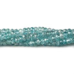 3.5-4mm Blue Zircon faceted rondelles 16 inch 155 beads A (ONLINE ORDER ONLY)