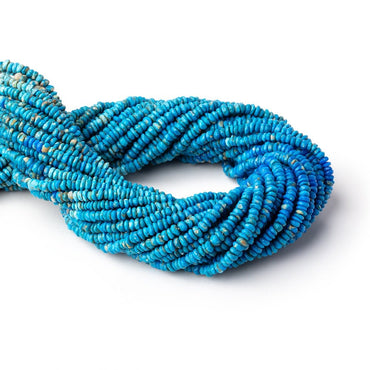 3.5-4mm Ceruleite Hand Faceted Rondelle Beads 12.5 inch 193 pieces (ONLINE ORDER ONLY)