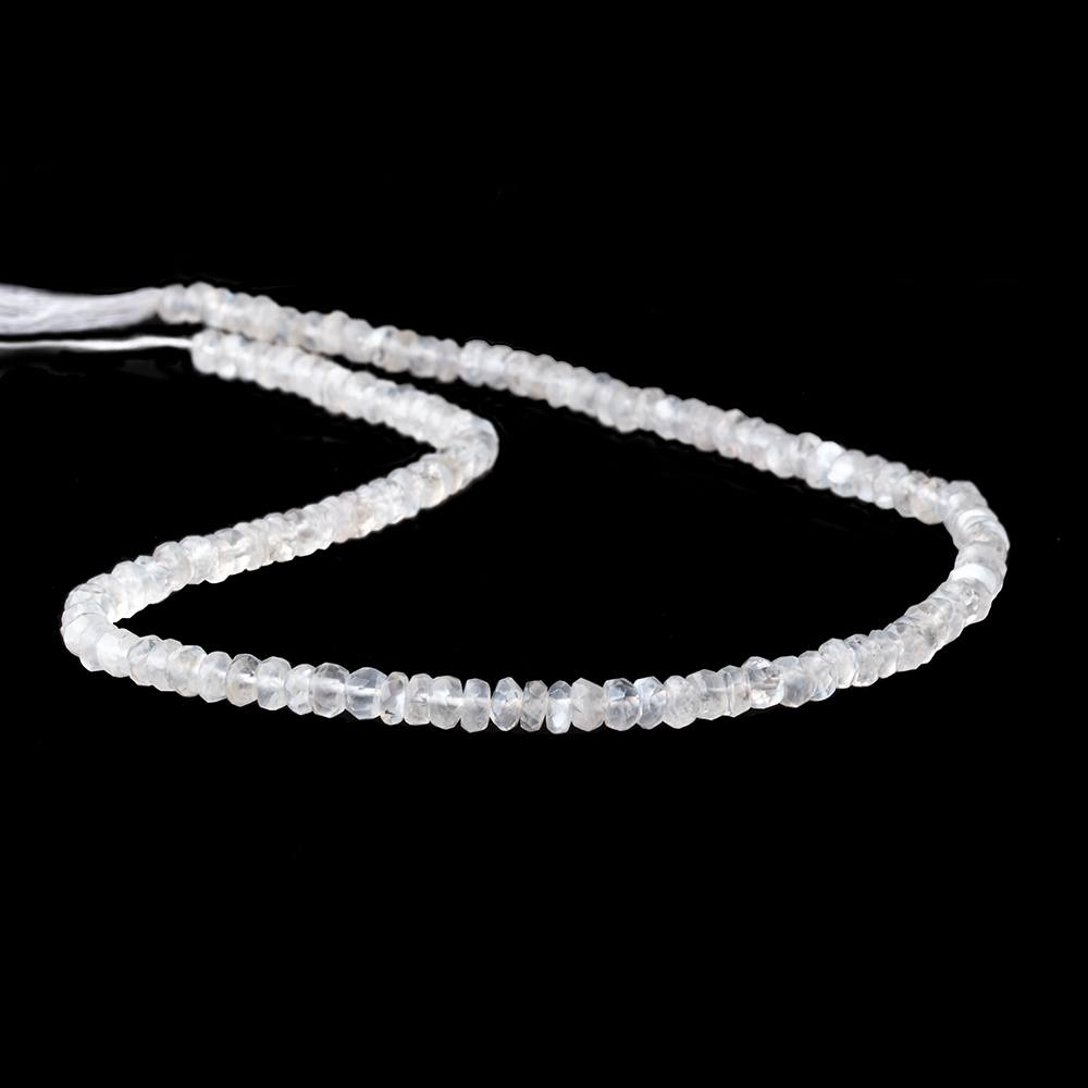 4mm Ceylon Moonstone Faceted Rondelles 14 inch 152 pieces (ONLINE ORDER ONLY)