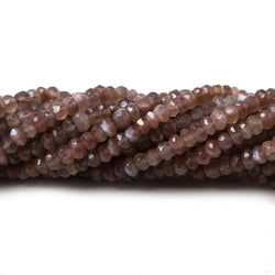 3.5-4mm Chocolate Moonstone faceted rondelle beads 13 inch 122 pieces (ONLINE ORDER ONLY)