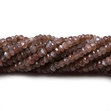 3.5-4mm Chocolate Moonstone faceted rondelle beads 13 inch 122 pieces (ONLINE ORDER ONLY)