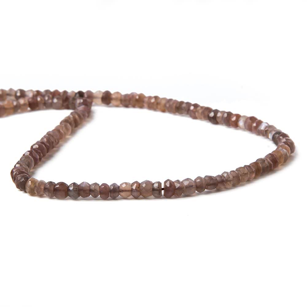 3.5-4mm Chocolate Moonstone faceted rondelle beads 13 inch 122 pieces (ONLINE ORDER ONLY)