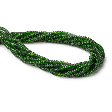 4-5.5mm Chrome Diopside Plain Rondelle Beads 18 inch 206 pieces AA Grade (ONLINE ORDER ONLY)