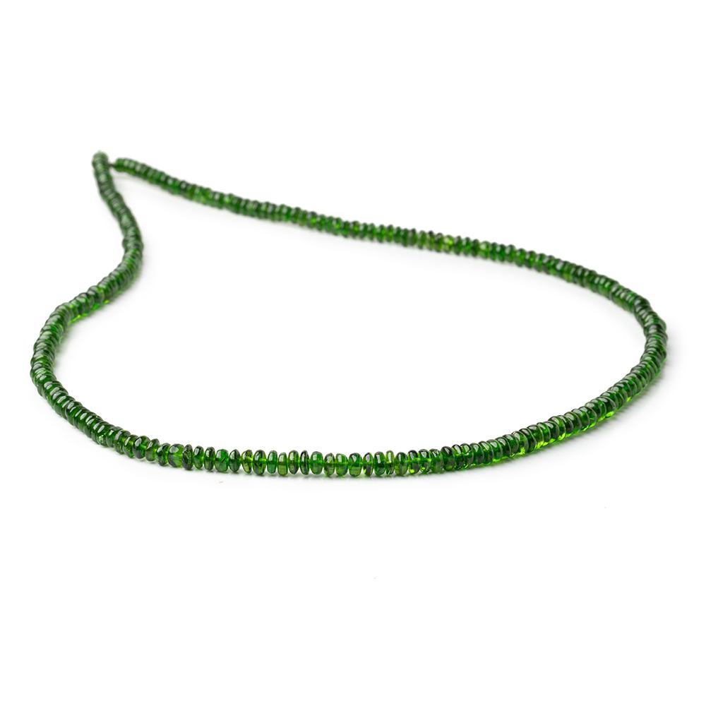 4-5.5mm Chrome Diopside Plain Rondelle Beads 18 inch 206 pieces AA Grade (ONLINE ORDER ONLY)
