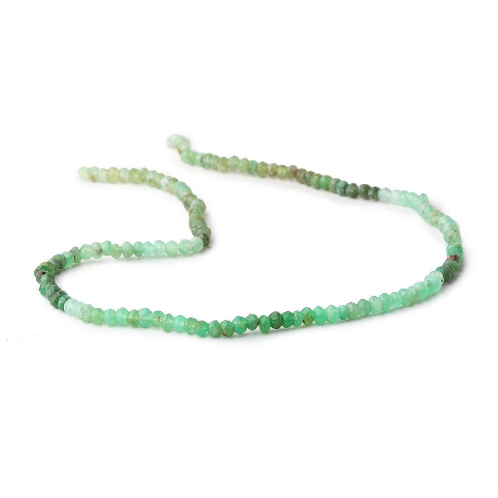 3.5-4mm Chrysoprase Faceted Rondelle Beads 13 inch 125 pieces (ONLINE ORDER ONLY)