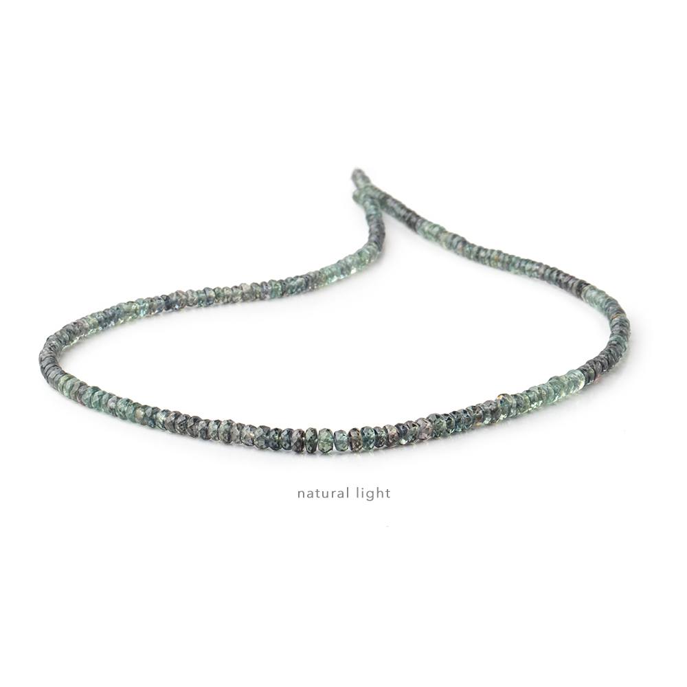 3.5-4mm Color Change Sapphire Faceted Rondelles 16.5 inch 213 Beads (ONLINE ORDER ONLY)