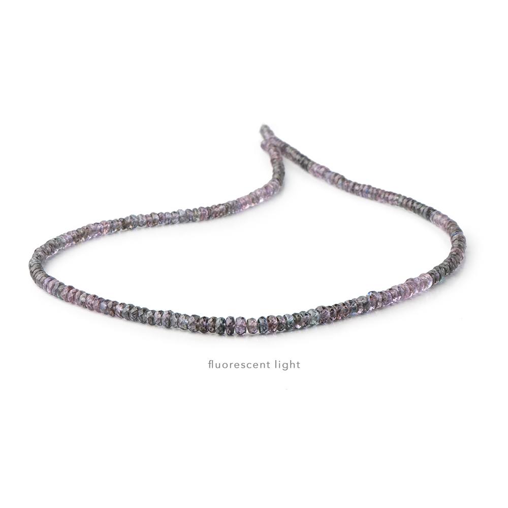 3.5-4mm Color Change Sapphire Faceted Rondelles 16.5 inch 213 Beads (ONLINE ORDER ONLY)