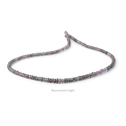 3.5-4mm Color Change Sapphire Faceted Rondelles 16.5 inch 213 Beads (ONLINE ORDER ONLY)