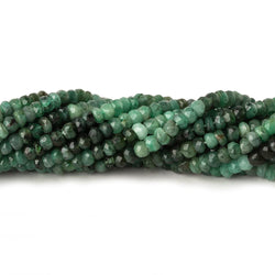 3.5-4mm Emerald faceted rondelle beads 13 inch 137 pieces (ONLINE ORDER ONLY)
