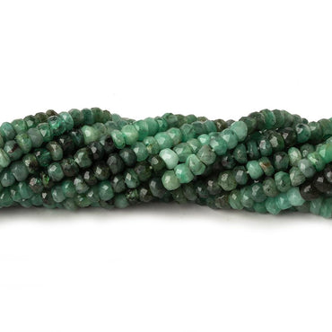 3.5-4mm Emerald faceted rondelle beads 13 inch 137 pieces (ONLINE ORDER ONLY)