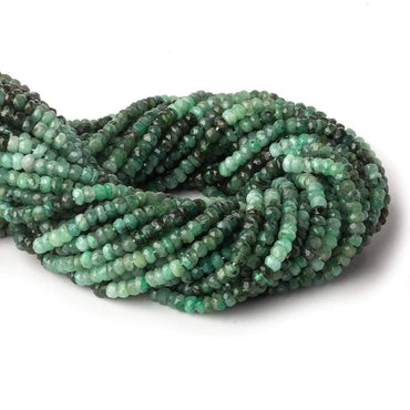 3.5-4mm Emerald faceted rondelle beads 13 inch 137 pieces (ONLINE ORDER ONLY)