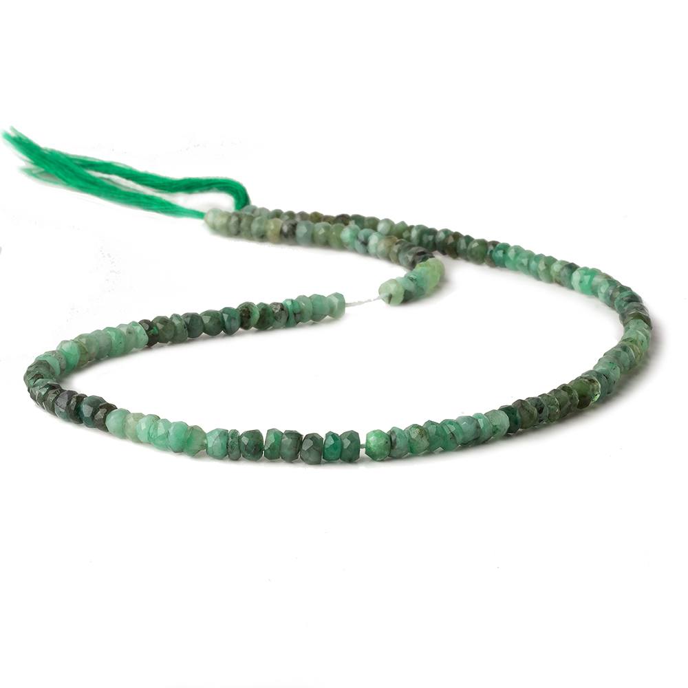 3.5-4mm Emerald faceted rondelle beads 13 inch 137 pieces (ONLINE ORDER ONLY)