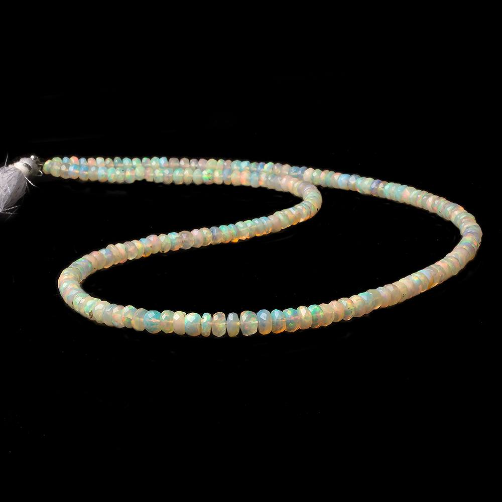 3.5 - 4mm Ethiopian Opal Faceted Rondelle Beads 18 inch 216 pieces (ONLINE ORDER ONLY)