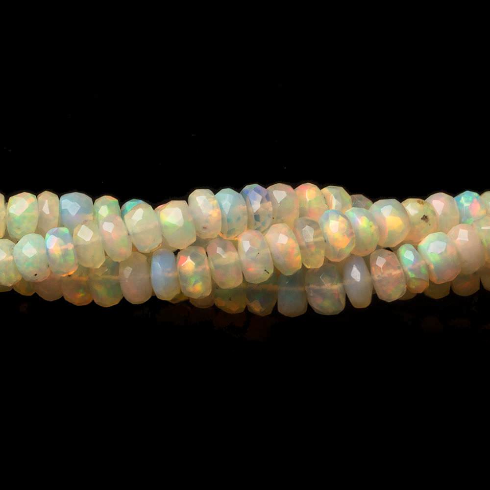 3.5 - 4mm Ethiopian Opal Faceted Rondelle Beads 18 inch 216 pieces (ONLINE ORDER ONLY)