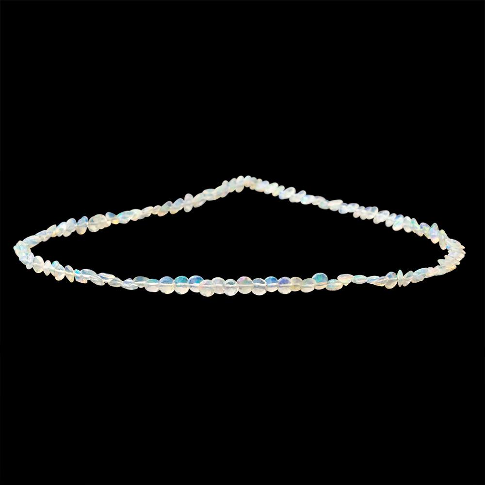 3.5-4mm Ethiopian Opal Pavilion Faceted Coin 16 inch 126 Beads AA (ONLINE ORDER ONLY)