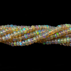 3.5-4mm Ethiopian Opal plain rondelle beads 16 inch 190 pieces AA (ONLINE ORDER ONLY)