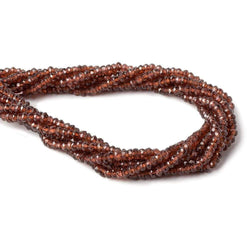 3.5-4mm Garnet Hand Faceted Rondelle Beads 13 inch 150 pieces (ONLINE ORDER ONLY)