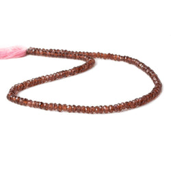 3.5-4mm Garnet Hand Faceted Rondelle Beads 13 inch 150 pieces (ONLINE ORDER ONLY)