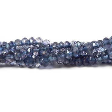 3.5-4mm Iolite Faceted Rondelle 14 inch 140 pieces (ONLINE ORDER ONLY)