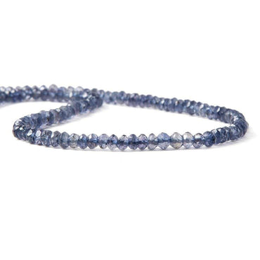 3.5-4mm Iolite Faceted Rondelle 14 inch 140 pieces (ONLINE ORDER ONLY)