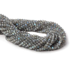3.8mm Labradorite Beads Micro Faceted Round 13 inch 95 pieces (ONLINE ORDER ONLY)