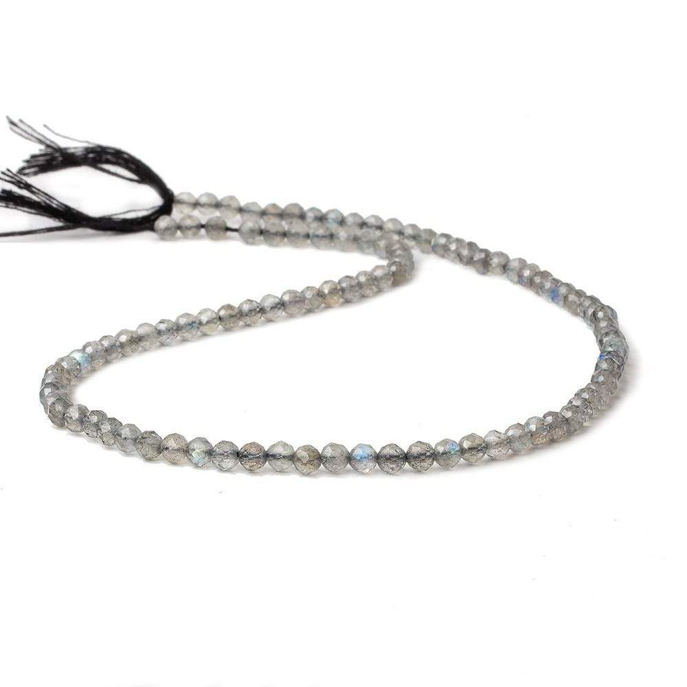 3.8mm Labradorite Beads Micro Faceted Round 13 inch 95 pieces (ONLINE ORDER ONLY)