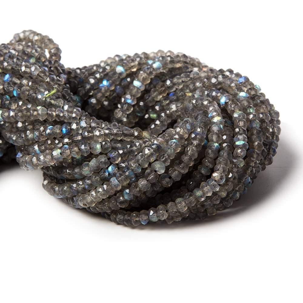 3.5-4mm Labradorite faceted rondelle beads 13 inch 133 pieces (ONLINE ORDER ONLY)