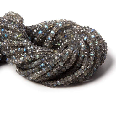 3.5-4mm Labradorite faceted rondelle beads 13 inch 133 pieces (ONLINE ORDER ONLY)