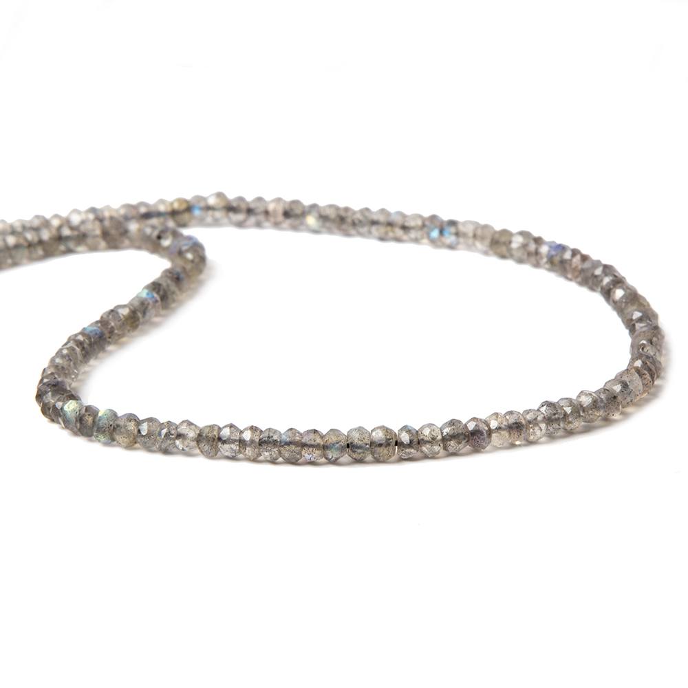 3.5-4mm Labradorite faceted rondelle beads 13 inch 133 pieces (ONLINE ORDER ONLY)